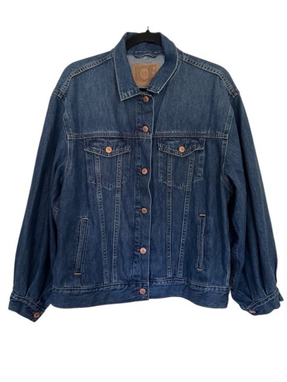 Gap x Doen Blue Oversized Icon Denim Jacket Large